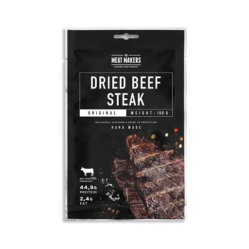 The Meat Makers Beef Jerky Steak 1x100g Dried Turkey Fillet Original