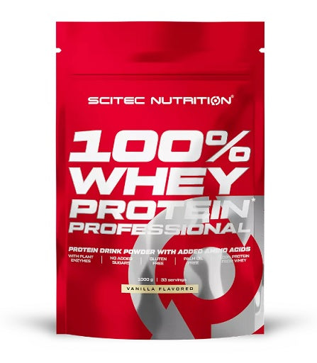 Scitec 100% Whey Protein Professional 1000g Erdbeere