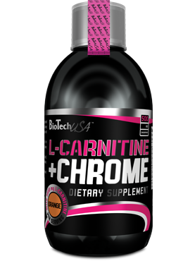 BioTech L-Carnitine + Chrome Liquid Concentrate 500ml orange