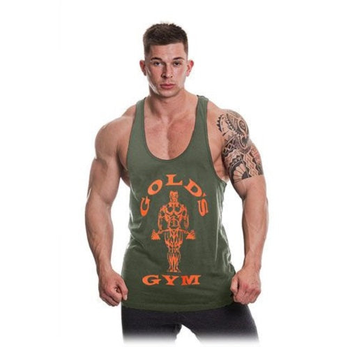 Golds Gym GGVST003 Stringer Joe Premium - army/orange XL