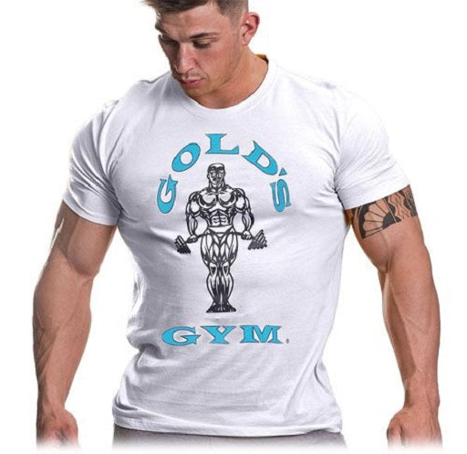 Produktbild von Golds Gym GGTS002 T-Shirt Muscle Joe - White/Blue XL