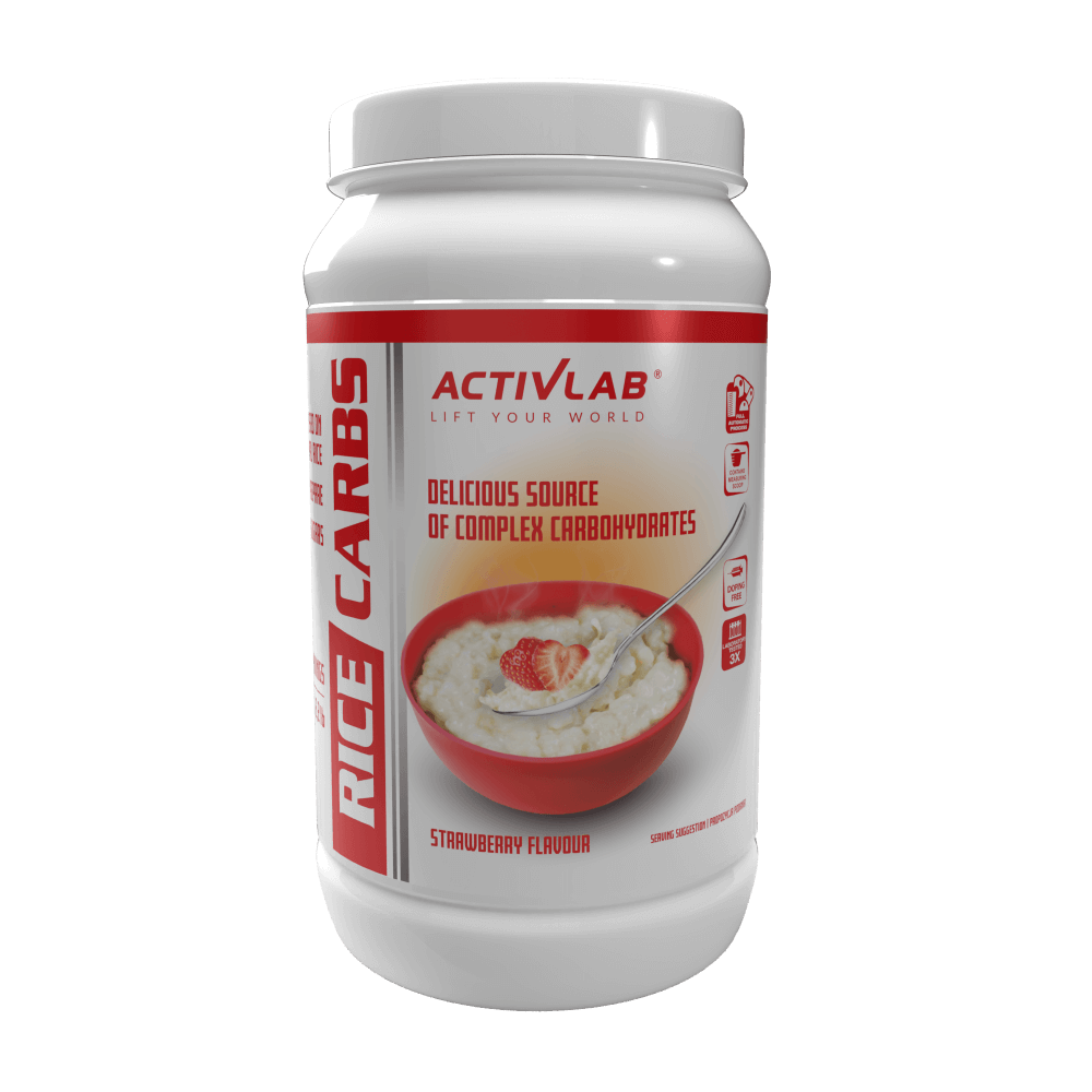 Produktbild von Activlab Rice Carbs 1000g Erdbeere