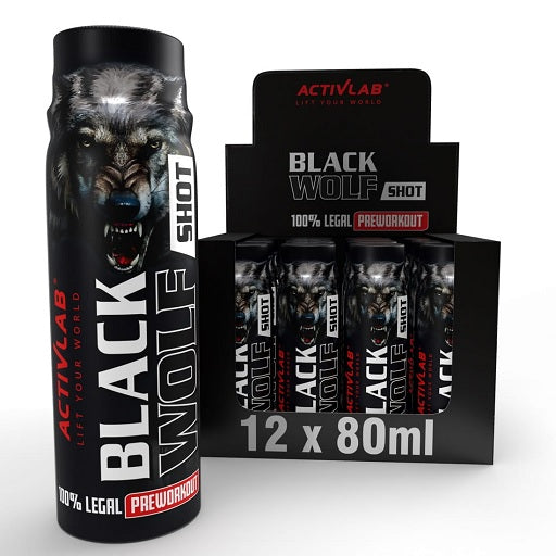 Produktbild von Activlab Black Wolf Shot Preworkout 12 x 80ml