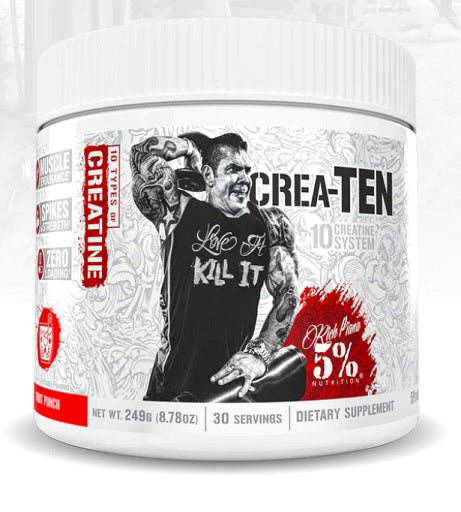 Rich Piana 5% Nutrition CREA-10 270g 30 Servings Lemon Lime