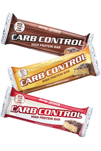 Body Attack Carb Control - Proteinriegel 100g (15 Riegel) Chrispy Caramel