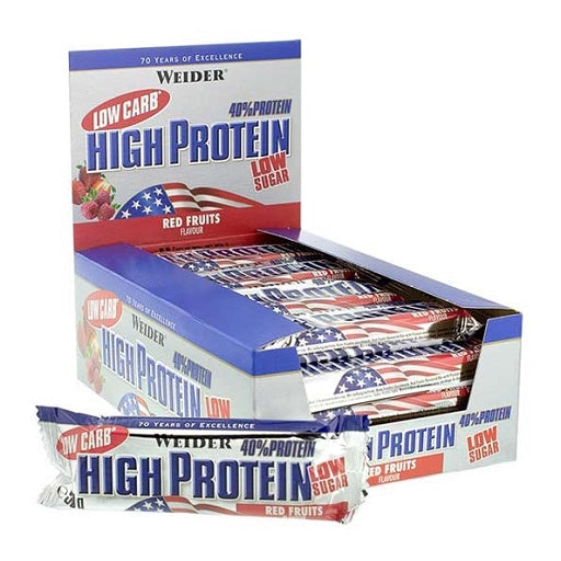 Weider Low Carb High Protein 40% Riegel 24x50g Straciatella