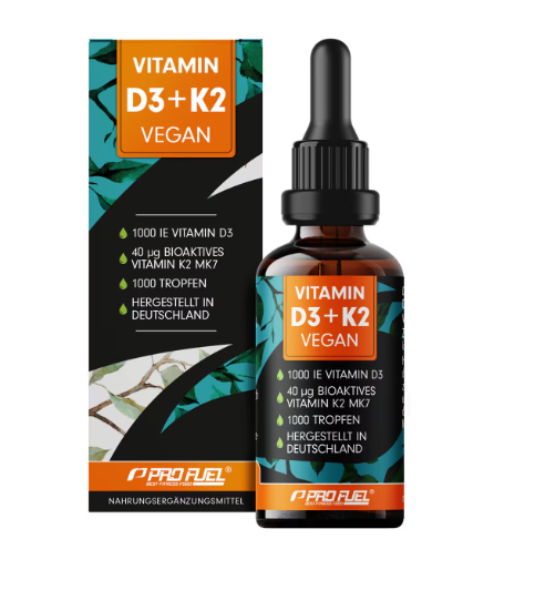 Produktbild von ProFuel Vitamin D3+K2 Vegan Tropfen 30ml